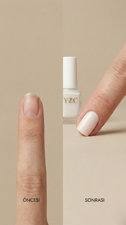 YZC Titanyum+Elmas Tırnak Güçlendirici Terapi- Süt Rengi Oje 8in1 Etki