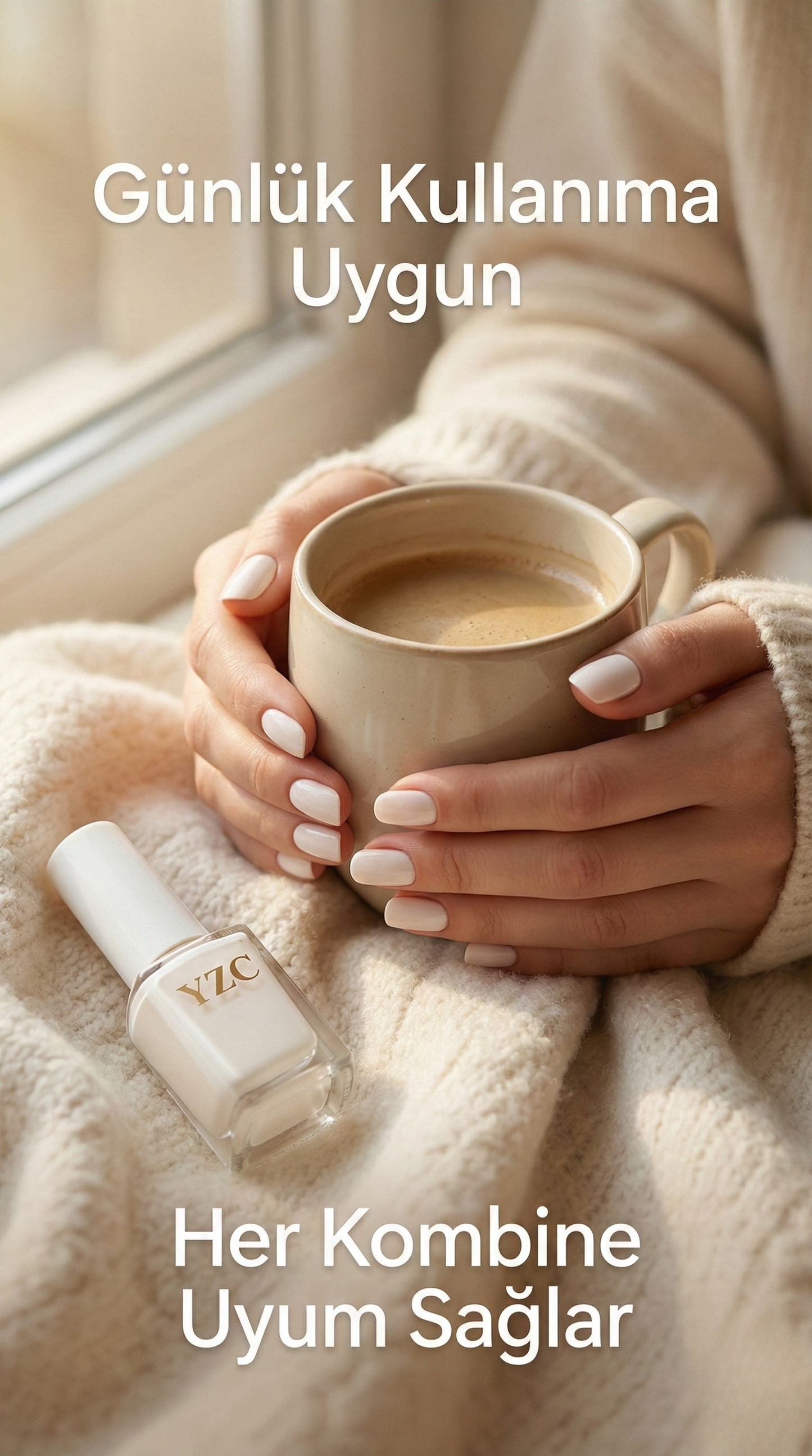 YZC Titanyum+Elmas Tırnak Güçlendirici Terapi- Süt Rengi Oje 8in1 Etki