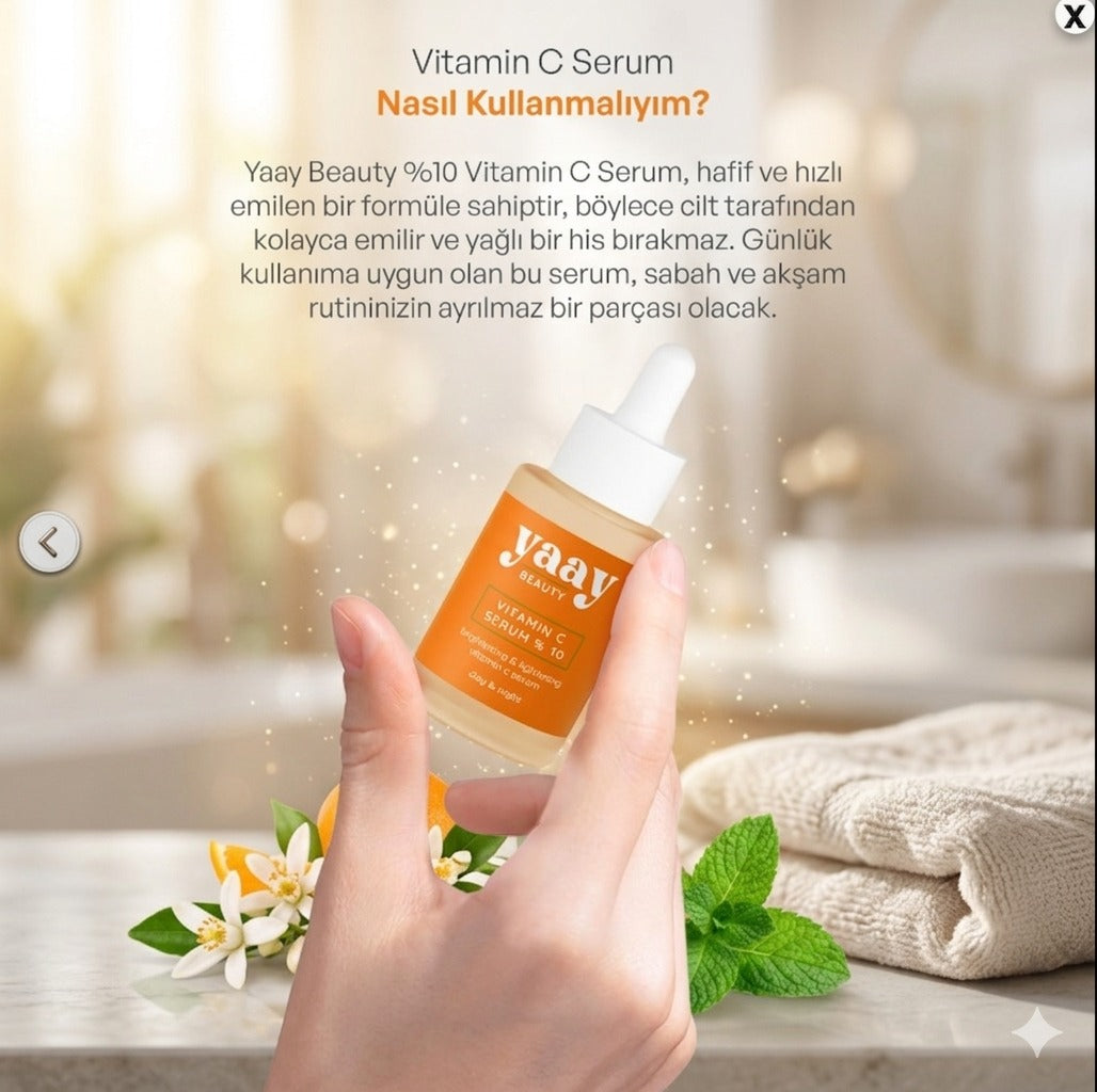 Yaay Beauty %10 Vitamin C Serum - 30 ml